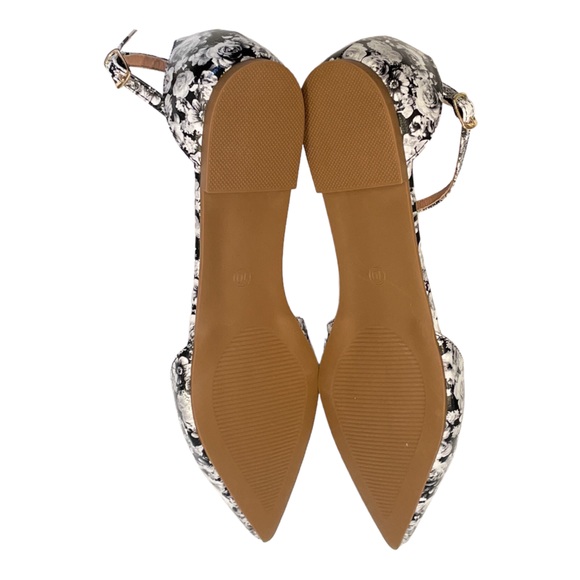 JOURNEE COLLECTION Reba Flat - Floral Black White - Size 10 - Picture 5 of 5